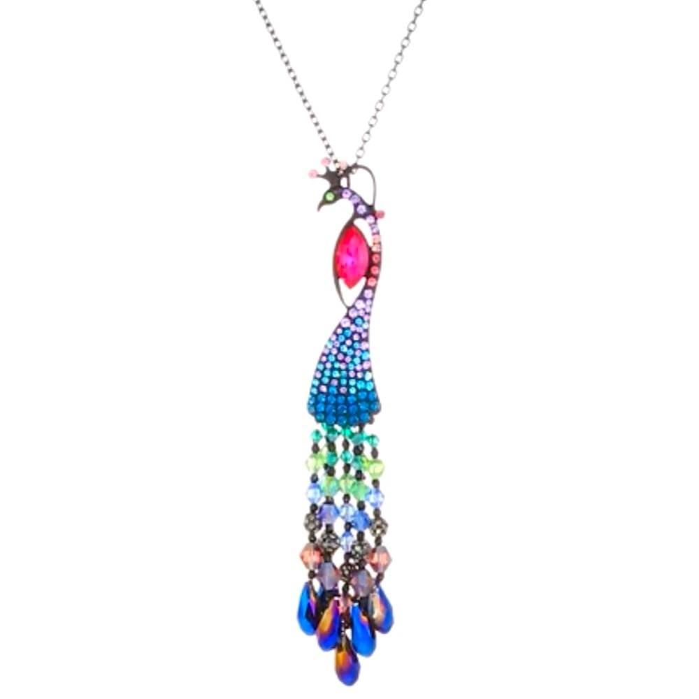 Betsey Johnson Peacock Pendant Necklace